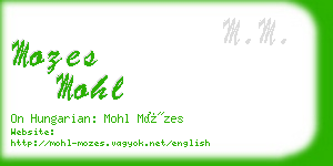 mozes mohl business card